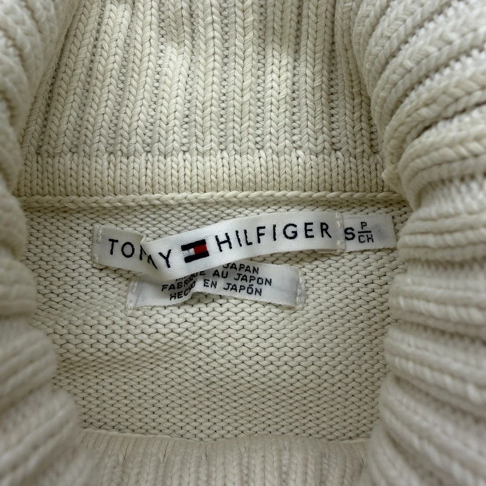 Tommy Hilfiger Turtleneck Sweater Women's Y2K Vintage Red/White/Blue Size Small - Picture 2 of 7
